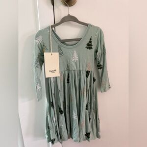 Kyte Baby Long Sleeve Twirl Dress in Boho Tree